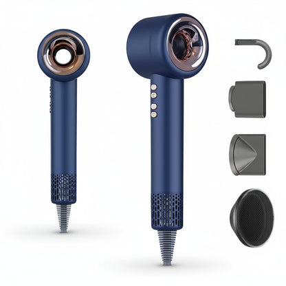 Professioneller Haartrockner mit fortschrittlicher Negativ-Ionen-Technologie für glänzendes und gesundes Haar in Salonqualität. 