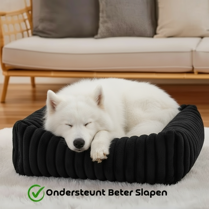 Orthopädisches Nackenrollenbett – Perfekt für Hunde und Katzen.