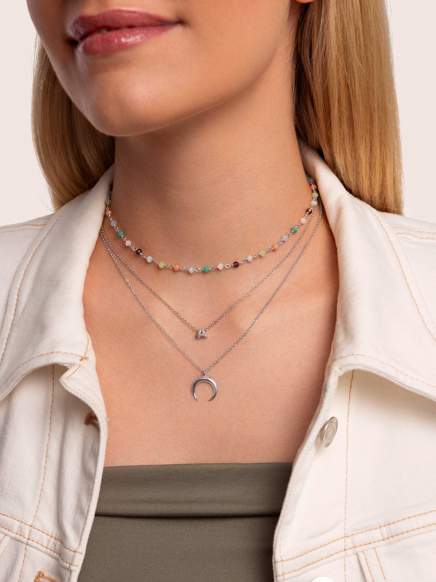 Silberkette mit personalisiertem Initial