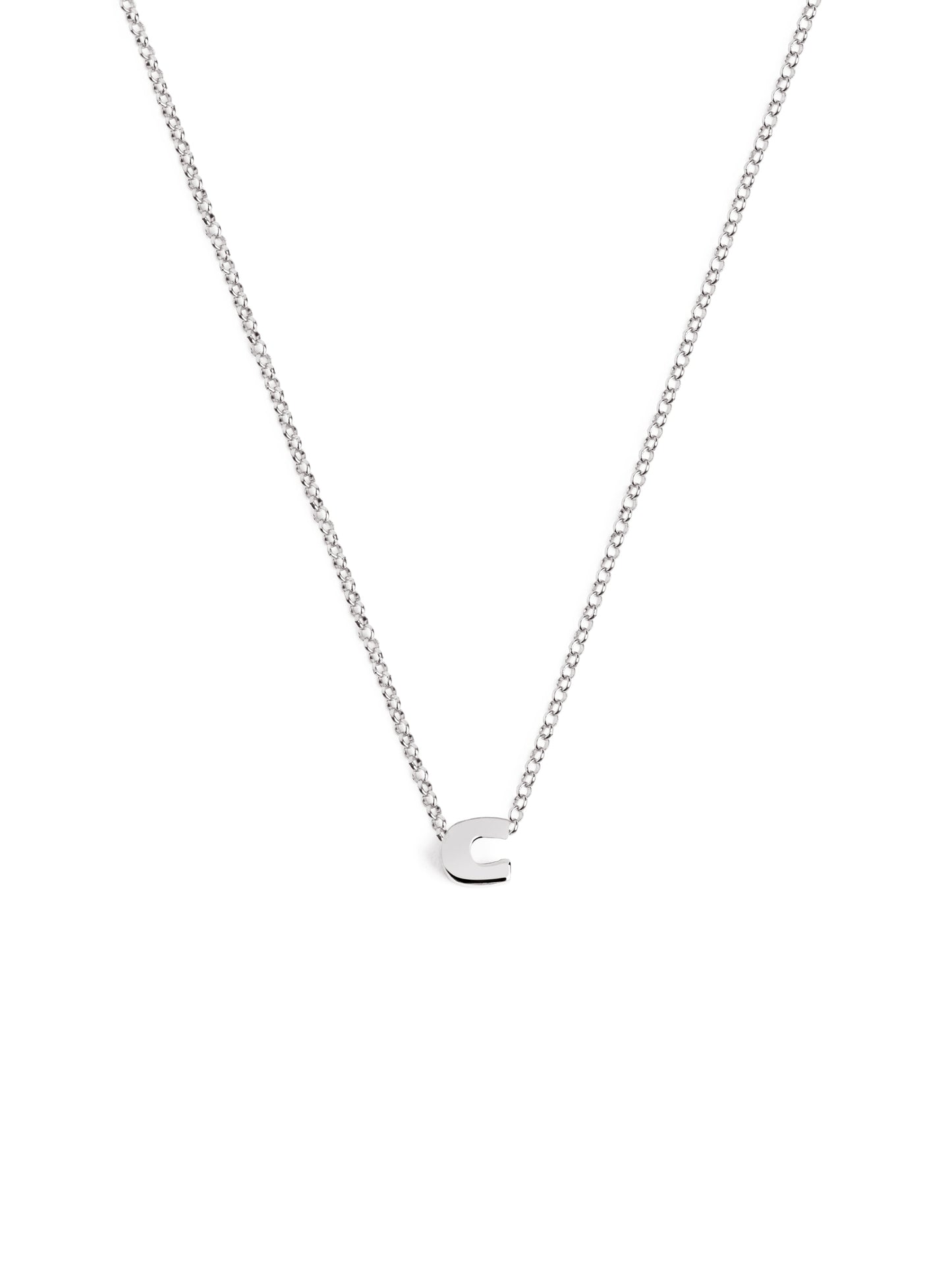 Silberkette mit personalisiertem Initial